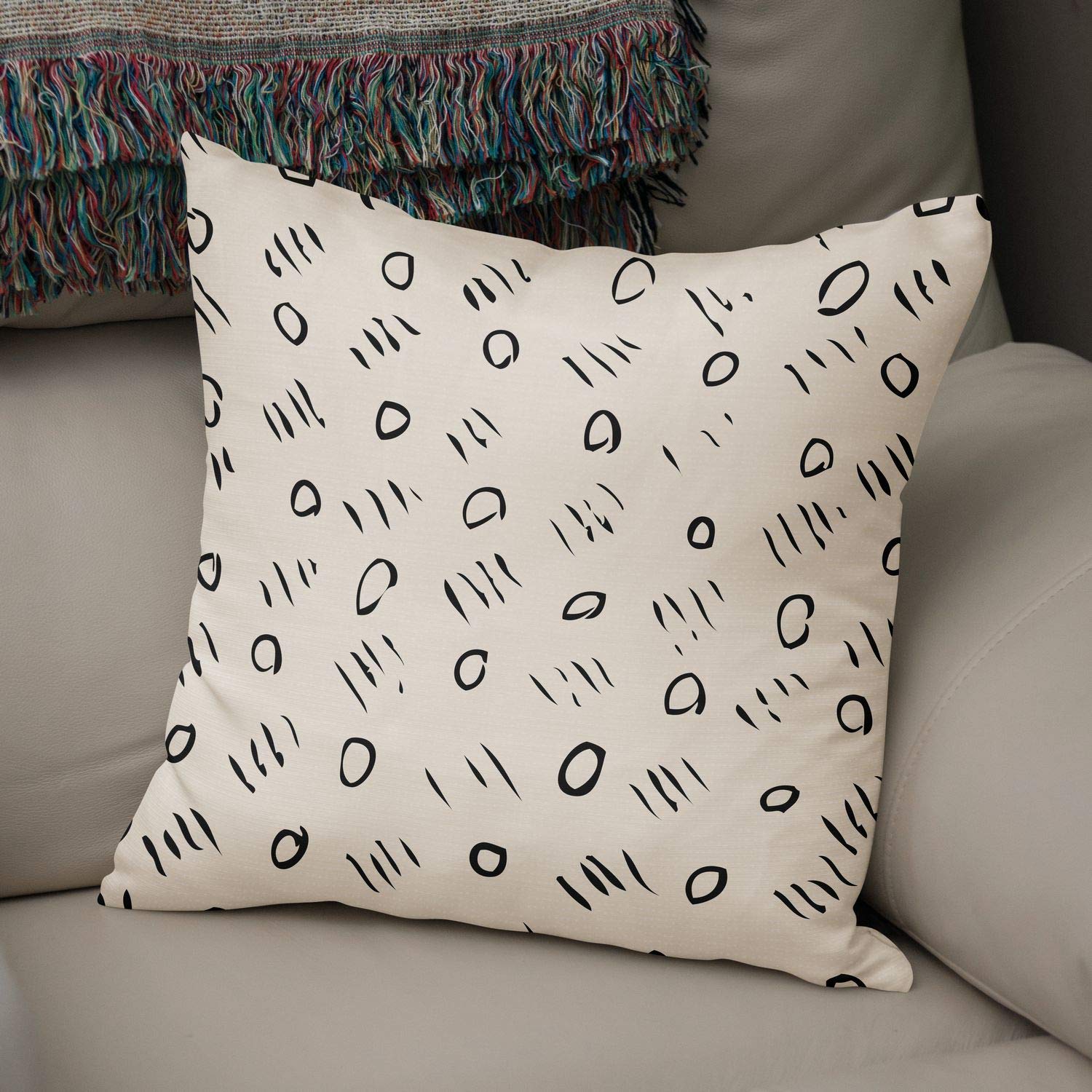 Bonamaison Decorative Cushion Cover Random Pattern, Throw Pillow Covers, Home Decorative Pillowcases for Livingroom, Sofa, Bedroom, Size:43X43 Cm - Designed and Manufactured in Turkey