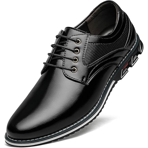 Amazon.com | Men's Patent Leather Dress Shoes Men Genuine Leather Formal  Business Casual Comfortable Dress Shoes for Office Classic Business Party  Shoes(Black,6.5)