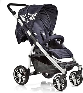 Gesslein S4 Air + Liebebuggy mit Gestell weiß und Einhang marine/Sterne