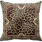 Emvency Throw Pillow Cover Case Beautiful Wild Leo Pattern Leopard Skin Shawl Animal Print Decorative Pillowcase 26"x26"(66cmX66cm) Case Cushion Cover for Bed Couch