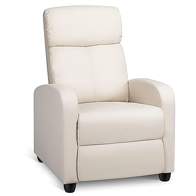 Topeakmart Recliner Chair for Living Room with PU Leather Seat