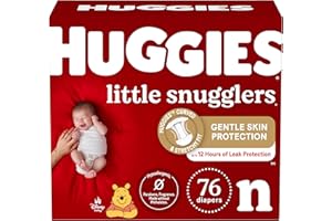 Baby Diapers Size Newborn (up to 10 lbs), 76ct, Huggies Little Snugglers