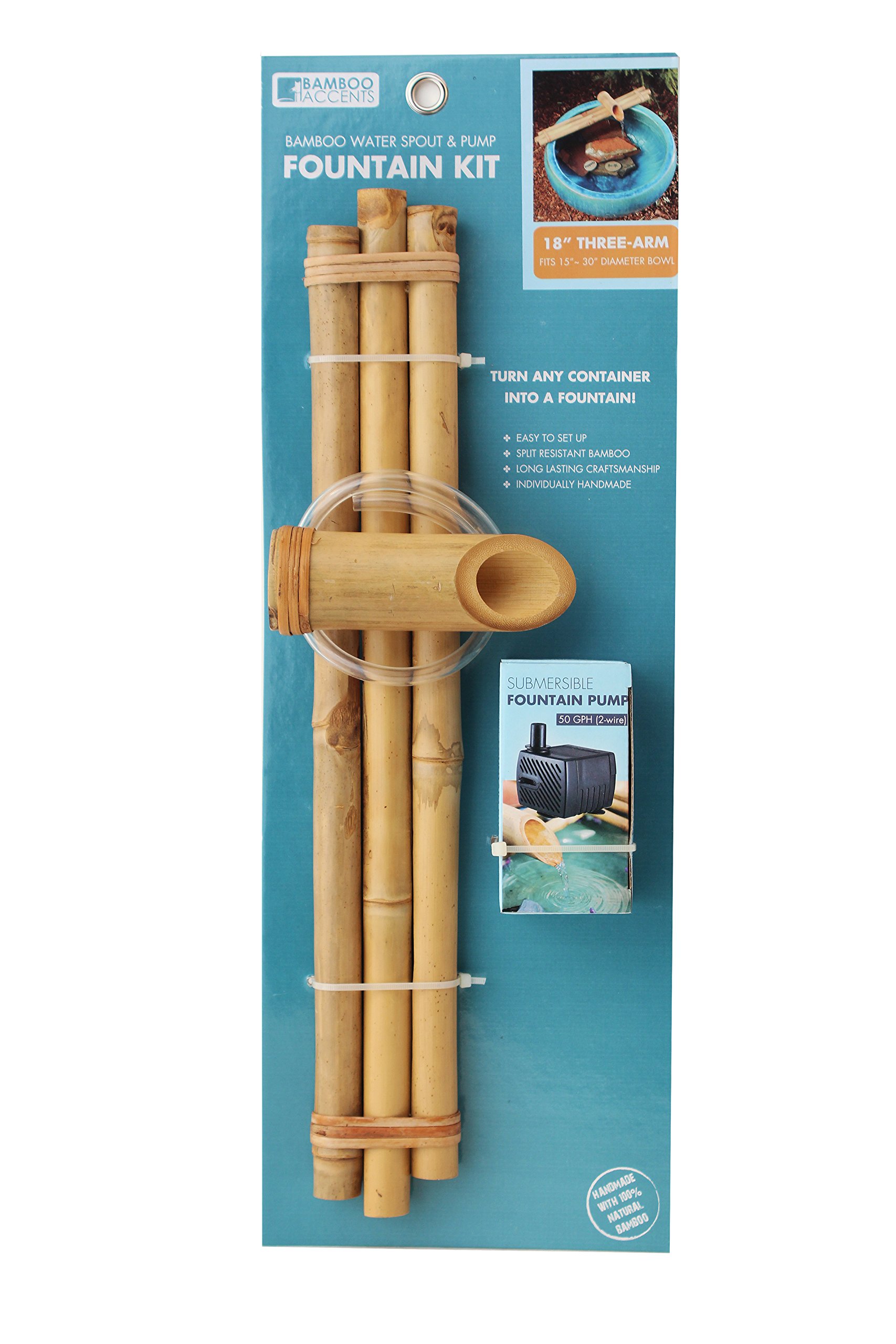 Bamboo Accents Zen Garden Water Fountain Spout, Complete Kit includes