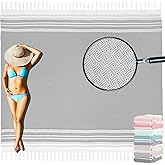 Yongoes Oversized Turkish Beach Towel Blanket Cotton Giant XL Sandproof Towels Huge Linen XXL Extra Large Big Throw Quilt Blankets for Adults Cloud Travel Camping Glamping Accessories Essentials