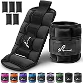 Sportneer Adjustable Ankle Weights for Women and Men 7 lbs/Pair Adjustable Leg Weights with Secure Straps, Strength Training Weighted for Yoga, Walking, Running, Aerobics, Gym, Physical Therapy