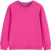 Lesteco Kids Crewneck Sweatshirt Toddler Long Sleeve Tops Medium Weight Fall Pullovers for Boys and Girls 2-14 Years