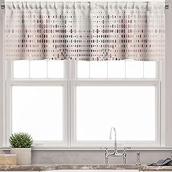 Ambesonne Pastel Valance & Tier Curtain 3 pcs