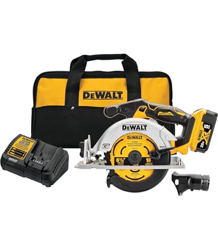 Mellif Mini Scie Circulaire Sans Fil Compatible Avec Batterie DeWalt 20 V Max, 3200 Tr/min, 3 Lames De 8,9 Cm, Profondeur De Coupe Maximale De 3,8 Cm, Guide Laser Pour Bois, Plastique