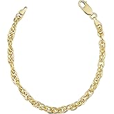 14k Yellow Gold Filled Double Cable Link Chain Bracelet for Women (5.2 mm, 7.5 inch)