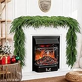 6FT Christmas Garlands, Norfolk Pine Garland, Real Touch Realistic Artificial Christmas Garland Decorations for Mantle Windows Indoor Outdoor