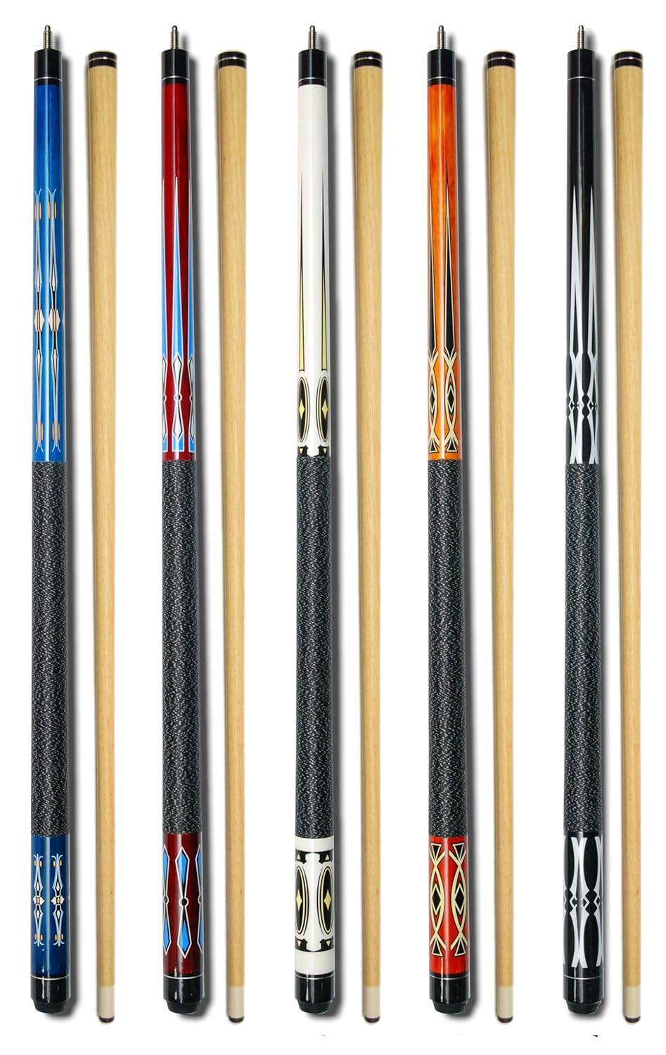 Set of 5 Pool Cues New 58 Set of 5 Pool Cues New 58