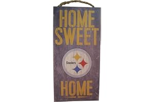 LA AUTO GEAR Fan Creations Pittsburgh Steelers 6" x 12" Home Sweet Home Wood Sign