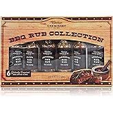 Kitchen Chemistry BBQ Rub Collection 6 Pack, Premium Spices and Seasonings Sets for Grilling, Gourmet BBQ Rub & Steak Seasoning Gift Box