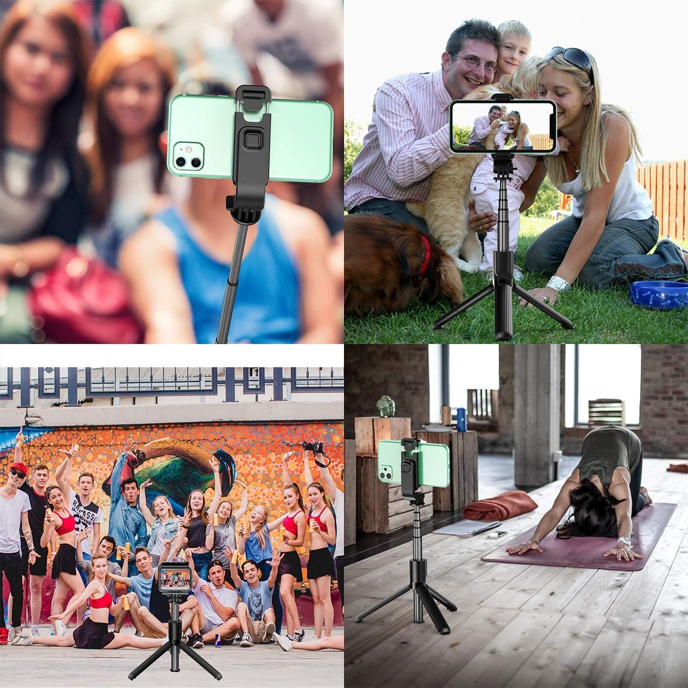 Selfie Stick Tripod with Removable Wireless Bluetooth Remote Shutter Compatible,Lightweight Extendable Aluminum Pocket Selfie Stick for iPhone 11/XR/X/8/8P/7/7P Android Phone，Gopro,Webcam and Camera: Camera & Photo
