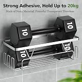 KEGII Shower Caddy Adhesive 4 Piece Stainless Steel with Toothbrush & Soap view 5