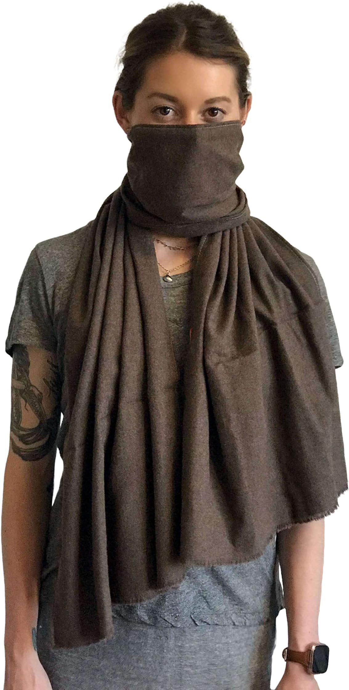 Scough Pollution Protection Filter Scarf Dust Toxins Ash Allergens Germs- Jasper