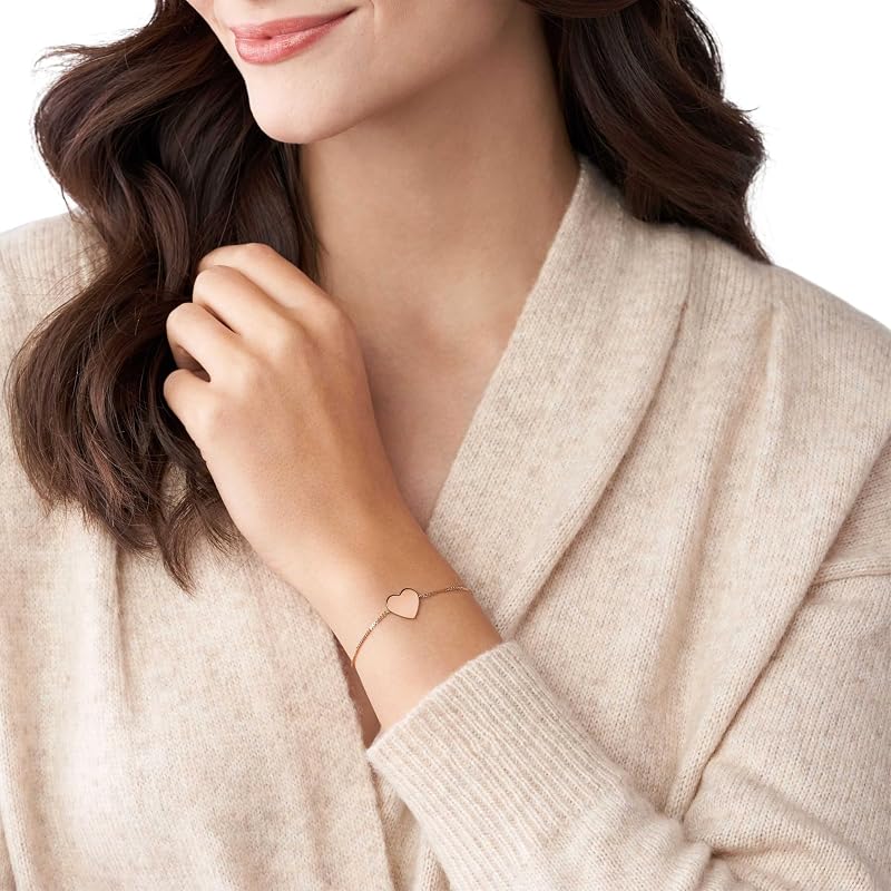Armband Für Frauen Classics, Min.Innere Länge:165mm Rose Gold Edelstahl Armband, JF02965791