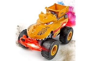 Veslier Dinosaur Monster Truck Toys for Boys Age 3 4 5 6 7 Year Old -Lights & Sounds Large Transportation Truck Toy for Kids Boy