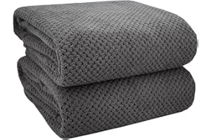 ANKING 40x80 Inches Bath Sheets Extra Large Bath Towels for Adults Super Soft Quick Dry Light Weight Lint Free Microfiber Shower Towels (2pack, Charcoal)