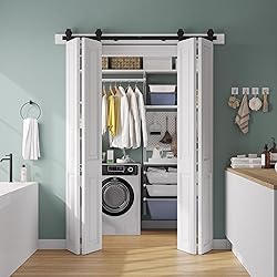 SMARTSTANDARD 72" Bifold Sliding Barn Door Hardware