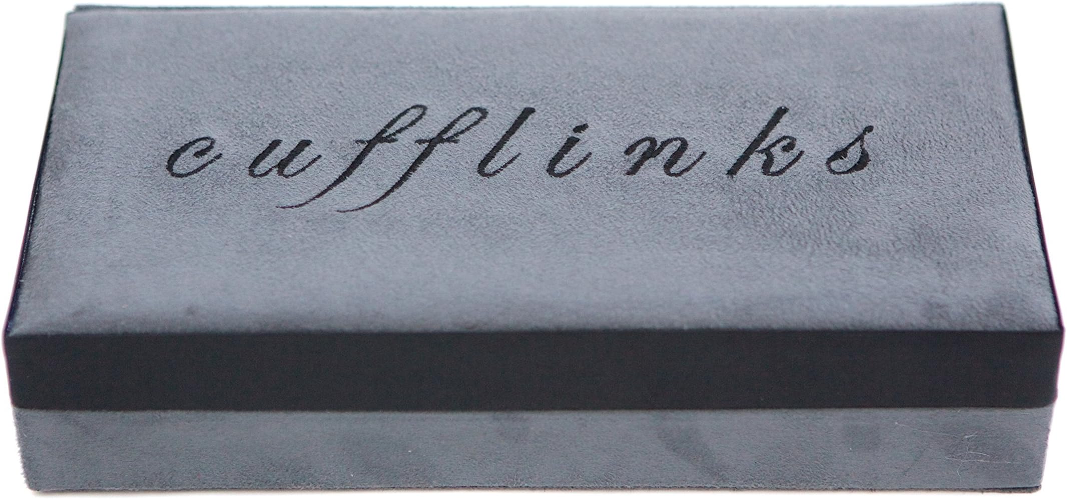 Mens Cufflink Box - Slate Grey - 21 Compartments