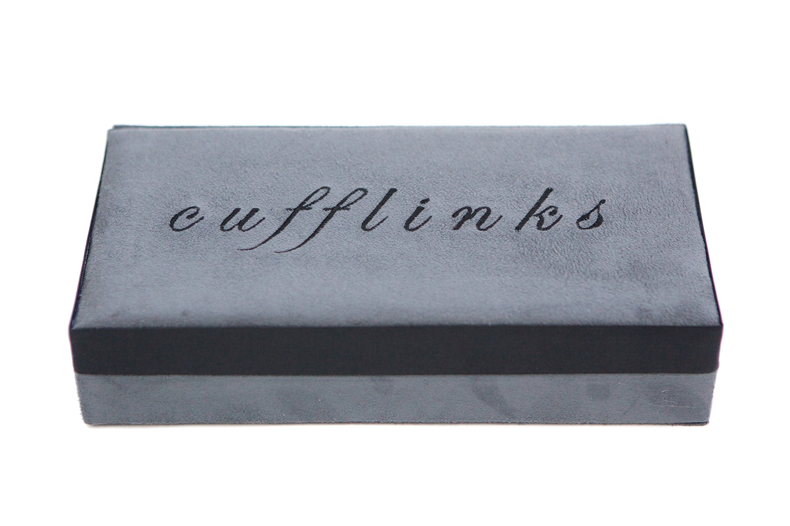 Mens Cufflink Box - Slate Grey - 21 Compartments