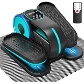 Wefely Under Desk Elliptical Leg Exerciser as Seen on TV Sitting for Senior | 12 Speed, Auto &amp; HR Mode, Low-impact, RF Remote Control, Non-slip Mat, Quiet Portable Seated Pedal Exerciser for Home Office