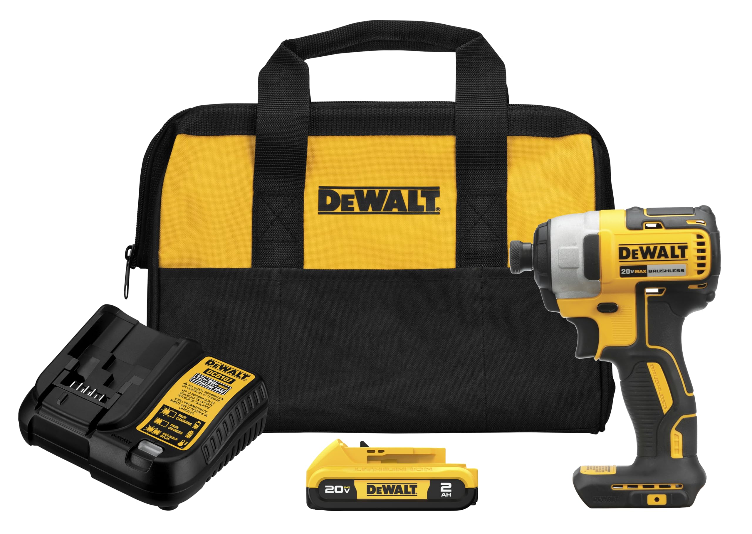 DEWALT 20V MAX Impact Driver, 1/4 Inch, Battery and Charger Included (DCF787D1)