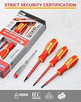 EDurable 4pcs VDE Screwdriver Set Magnetic Insulated 1000V Chrome Vanadium view 3