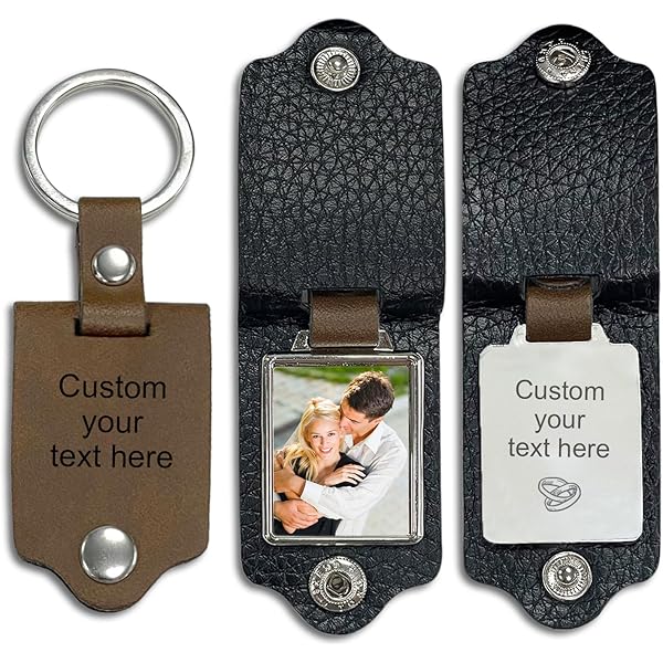 Custom Image Now You Can Carry Me Too Dad New Parents Personalized Leather Photo Keychain Designed By Norean-Auteur