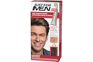 Just For Men Easy Comb-In Hair Color for Men, Easy No Mix Application with Comb Applicator - Dark Brown, A-45, Pack of 1