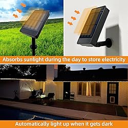 IJG 2 Pack Solar Rope Lights Outdoor Lights, 8
