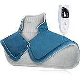 Heating Pad for Neck and Shoulders and Back Pain Relief Valentines Day Gifts for Her Him 2lb Weighted Electric Neck Heating Pad Shoulder Heating Pads 6 Heat Settings 4 Timers Auto-Off
