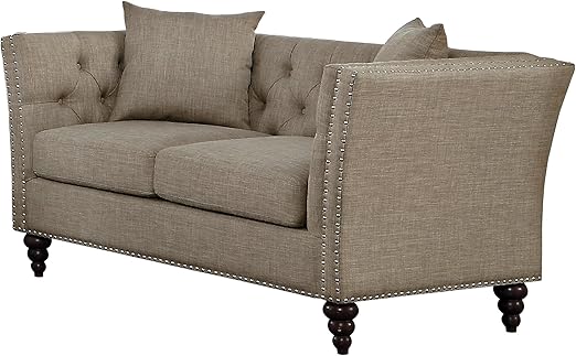 Amazon Com Homelegance Marceau Tuxedo Style Loveseat With Flared