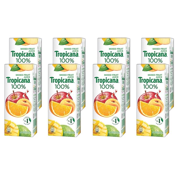 Tropicana 100 Mixed Fruit Juice 200ml Each (Pack of 8) Amazon.in