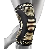 NEENCA Copper Knee Braces for Knee Pain Relief - 2 Pack Knee Sleeves Set, Knee Compression Sleeves with Copper Ions Infused Fiber for Sports, Workout, Arthritis, Meniscus Tear- FSA/HSA Eligible