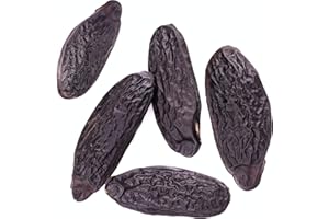 5 Premium Tonka Beans - Whole Natural Tonka Beans - 100% Raw & Pure Tonquin, Strong Fragrance (Dipteryx Odorata Tonkin Pods).