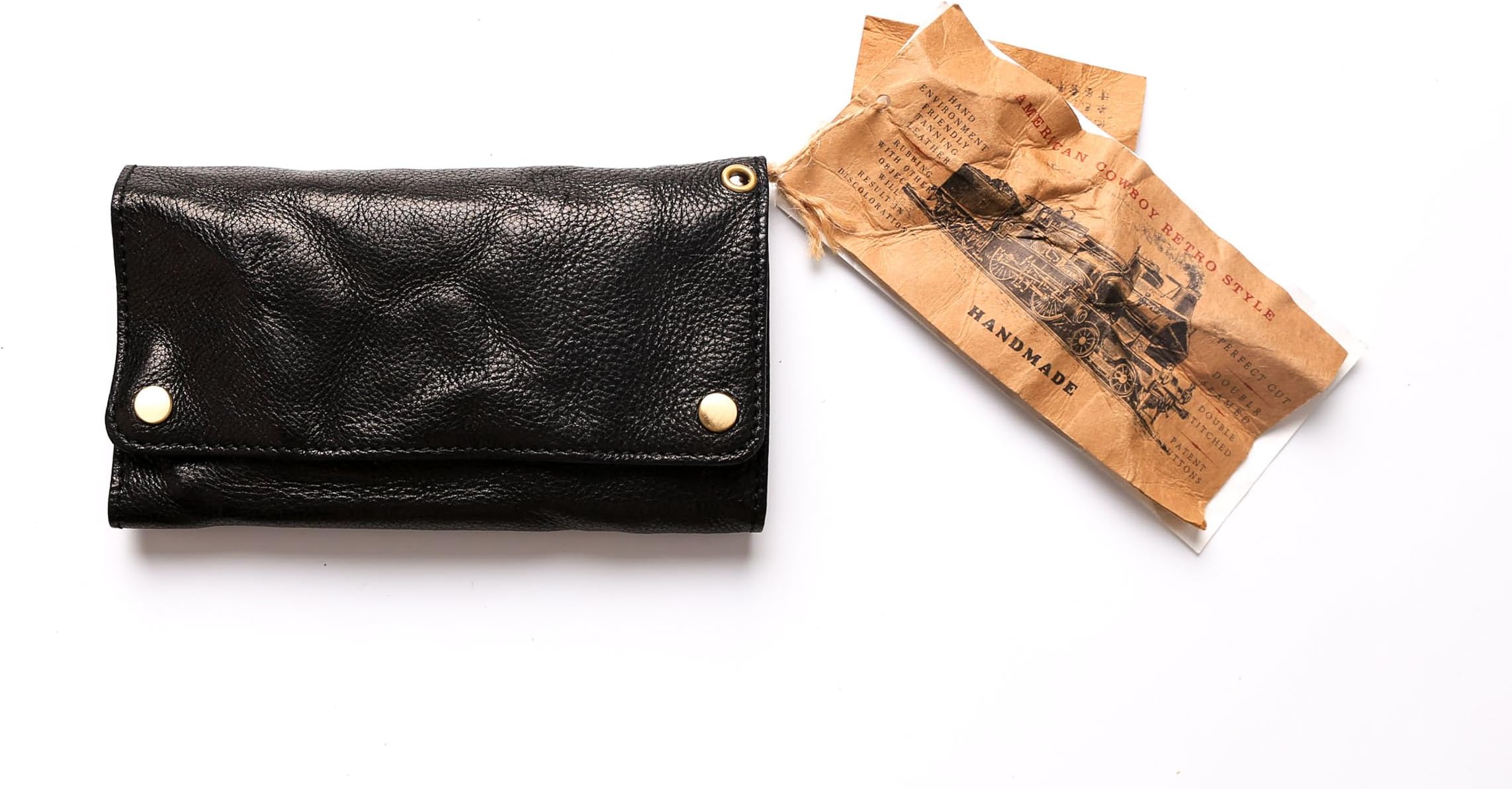 InsNatuSig Men's Vintage Leather Wallet Long Trifold Wallets Large Capacity Card Holder