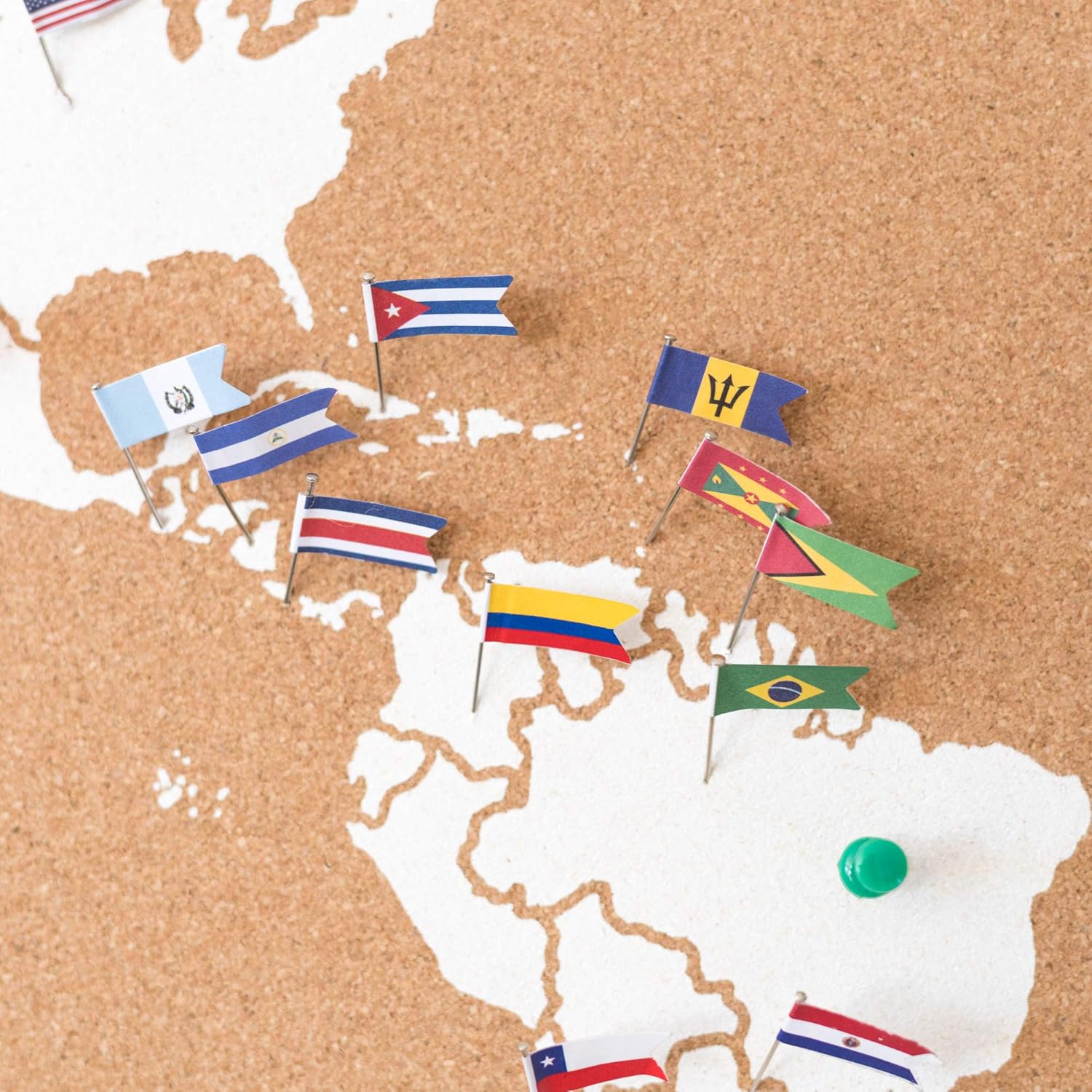 Miss Wood World Flag pins, adhesive, Pink, 15.6 x 11 x 2 cm - Image 5