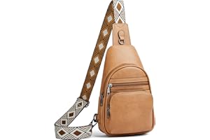 Mroede Sling Bag Crossbody Bags for Women 5 Pockets, Fanny Packs for Women Chest Bag for Work Shopping