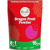 Byait Freeze Dried Dragon Fruit Powder 16 Oz, Fine Pitaya Powder for Food Coloring, Baking, Smoothies, Drinks, Ice Cream, Cocktails, Vegan, Non-GMO, No Added Sugar