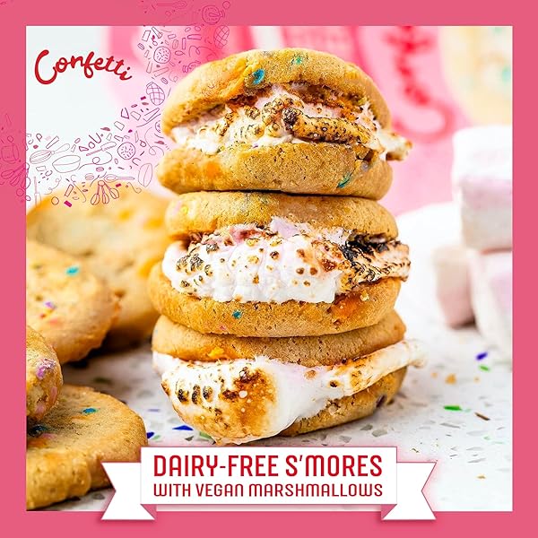 CYBELE’S FREE TO EAT GLUTEN-FREE & VEGAN COOKIES – PLANT-BASED, DAIRY, SOY, & NUT FREE – SOFT-BAKED SCHOOL SAFE SNACK FOR KIDS & ADULTS – 12 COOKIES PER 6 OZ BOX (CONFETTI, PACK OF 1)