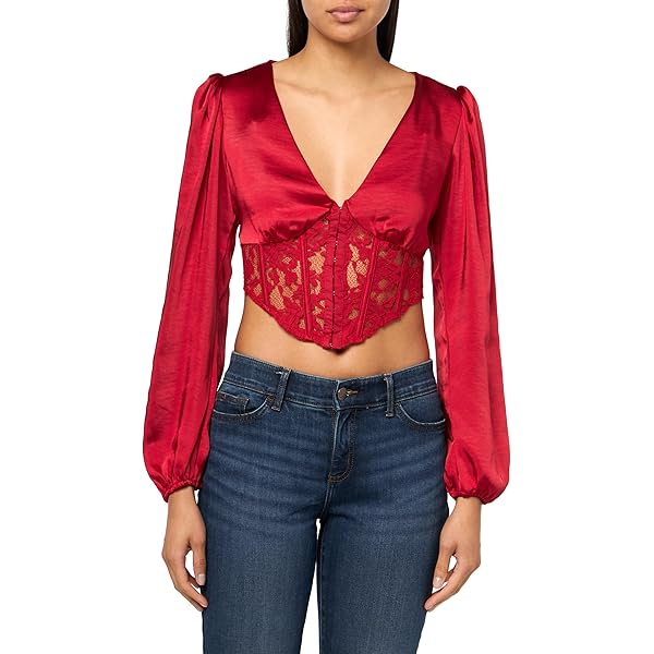 Forever 21 Americana Forever 21 Womens Long Sleeve Crop Top