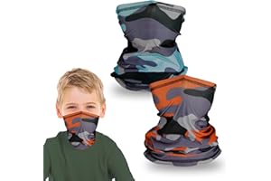 TuXCen Kids Camo Gaiter for Girls Boys Youth Adult Face Masks Gator Cooling Bandana Balaclava UV Protection Weather