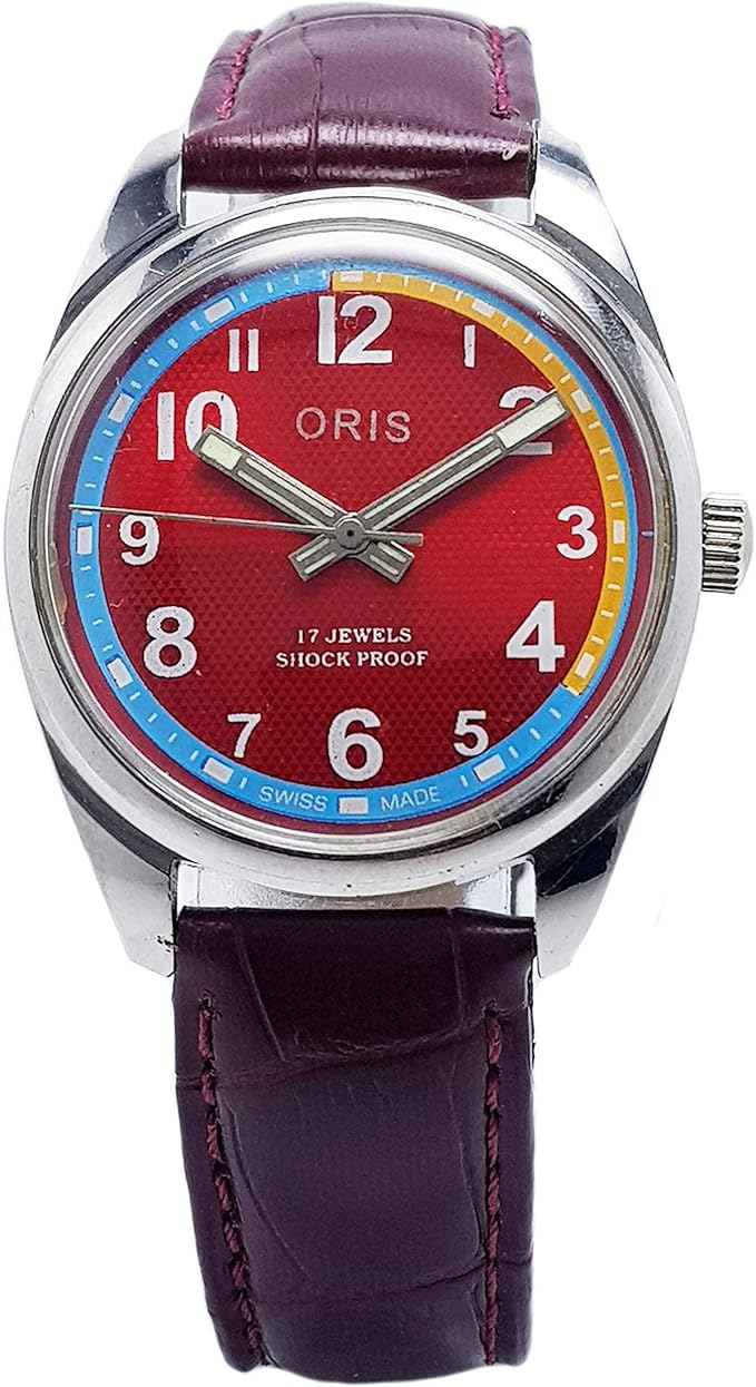 Buy ORIS 17 Jewels Shock Proof Multicolor Red Dotted Design Dial with