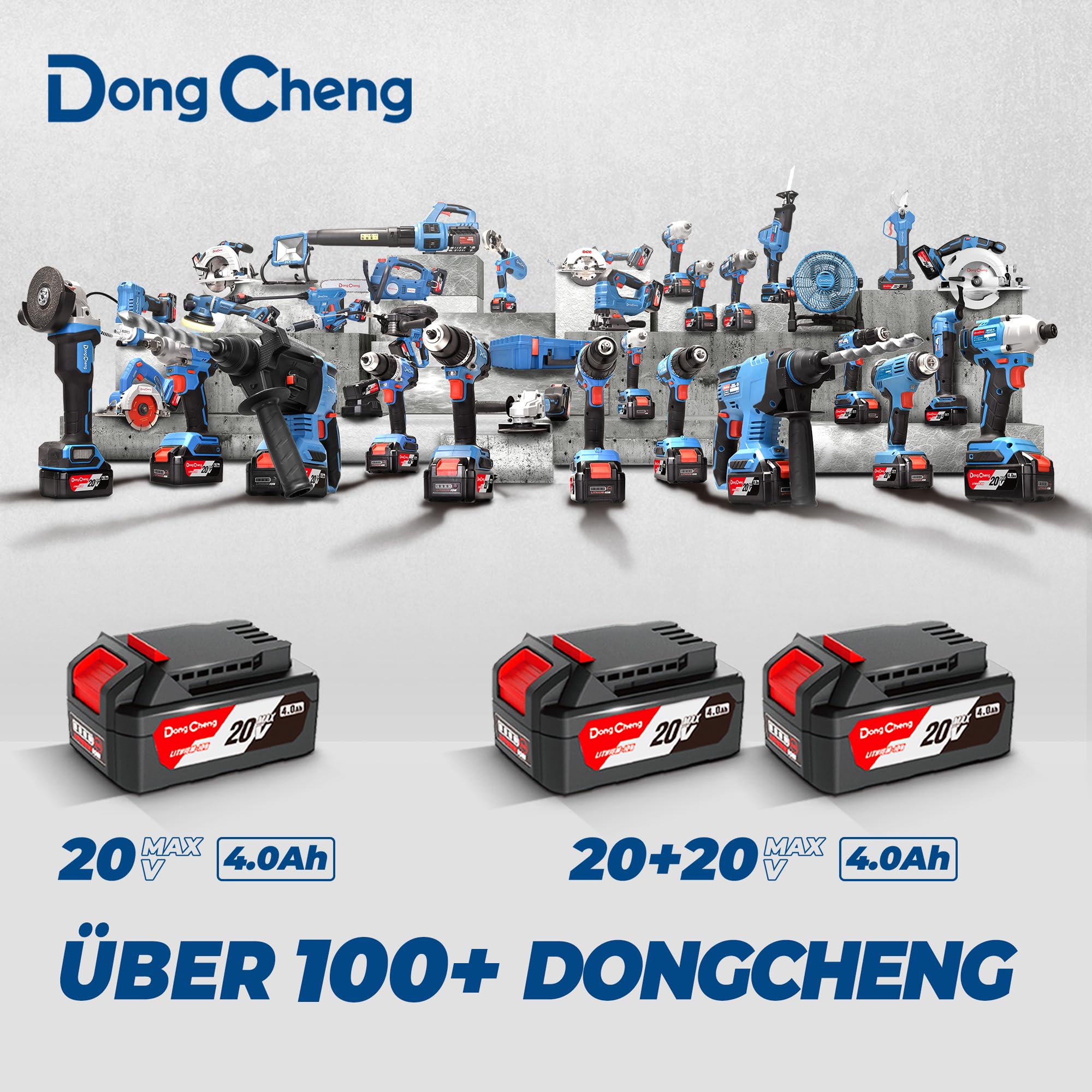 Dong Cheng Bürstenlose Akku Kettensäge 40V(2×20) V mit Oregon-Führungsschiene und Kette, werkzeuglose Kettenspannung, 38cm Schnittlänge, 14m/s Kettengeschwindigkeit für Holz und Gartenarbeit 8