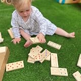 Jaques of London Wooden Giant Dominoes Garden Games for Kids view 5