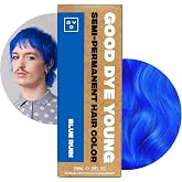 Good Dye Young Semi-Permanent Hair Color, Blue Hair Dye, 5 FL OZ, Blue Ruin