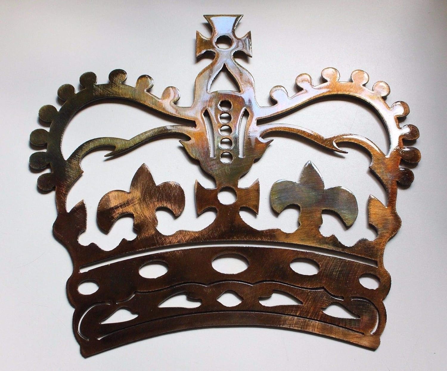Grand Royal Crown Metal Wall Art Decor 12" x 10 1/2" Handmade