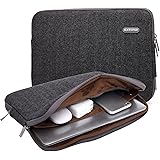 Kayond Herringbone Woollen Water-resistant 15-15.6 Inch Laptop Sleeve Case Bag (15-15.6 Inches, Black)